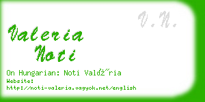 valeria noti business card